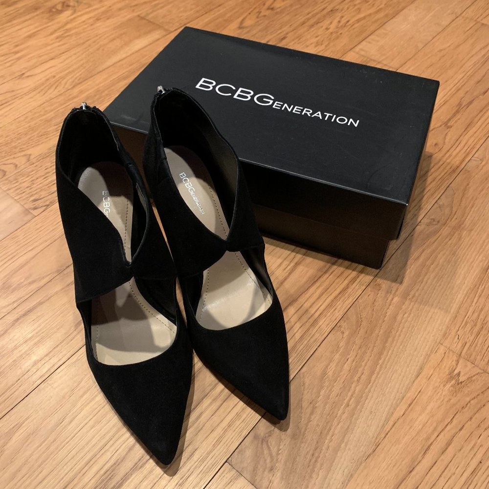 BCBGeneration Black Velvet "Pailie-X" Women's Heels - Size 9.5M
